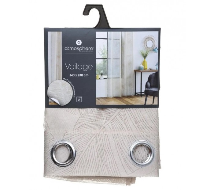 ATMOSPHERA zavjesa leaf 140x240CM bež