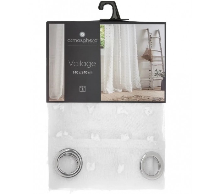 ATMOSPHERA zavjesa lily 140x240CM bijela