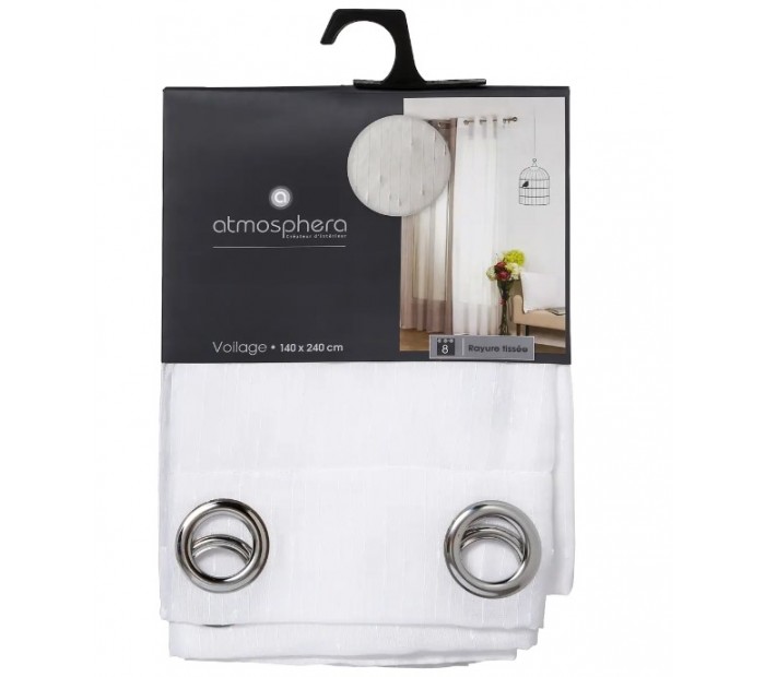 ATMOSPHERA zavjesa stripe 140x240CM bijela