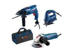 BOSCH GSB 550 + GWS 750 + GST 700 + Bosch torba 