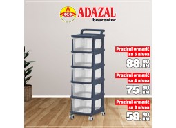 PVC ormari prozirni sa 4 ladice AD23-1008